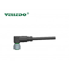 Соединитель кабельный VELLEDQ M12-F05S-10.0PUR/BK (розетка)