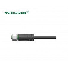 Соединитель кабельный VELLEDQ M12P-F05T-5.0PVC/BK (розетка)
