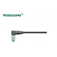 Соединитель кабельный VELLEDQ M8P-M03S-5.0PVC/BK (вилка)