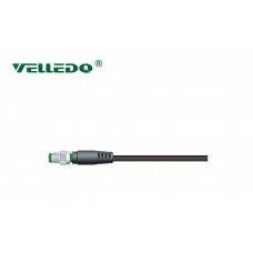 Соединитель кабельный VELLEDQ M8-M03T-2.0PUR/GY (вилка)