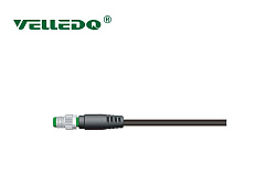 Соединитель кабельный VELLEDQ M8-M03T-2.0PVC/BK