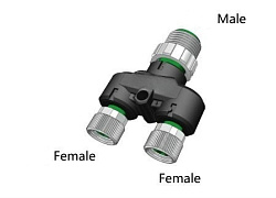 Соединитель для распределительной коробки VELLEDQ Y-M12-M04/M8-2F04