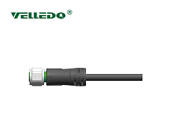 Соединитель кабельный VELLEDQ M12-F05T-5.0PVC/BK