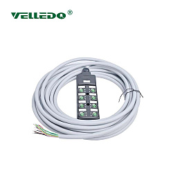 M12-A3-8K4P-10.0PVC/GY Распределительная коробка